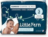 42-52 Ct Little Fern Bamboo Baby Diapers (All Sizes)