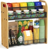 Large Bamboo Tea Bag Organizer Storage Box