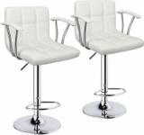 Set of 2 Adjustable Swivel Barstools