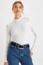 Women’s Begin with the Basics Ivory Mock Neck Long Sleeve Top