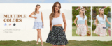 Belle Poque Womens Summer Floral Mini Skirt
