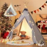 2-in-1 Teepee with Mat & Light