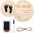Baby Birth Announcement Wooden Hello World with Ink Pad, Twine, & Marker