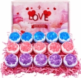 15-Pack Glitter Bath Bombs w/ Dead Sea Salt Essential Oils