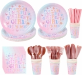 It’s Me Hi Im the Birthday Girl It’s Me Disposable Tableware Set (Serves 25 Guests)