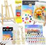 59 Packs Art Supplies Kit with Canvas×6, Easel×1, 24 Colors Acrylic Paints, 10 Brushes, Etc, Premium Paint Kit
