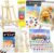 59 Packs Art Supplies Kit with Canvas×6, Easel×1, 24 Colors Acrylic Paints, 10 Brushes, Etc, Premium Paint Kit