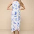 Women’s Glamorous Adornment Ivory Halter Strappy Bow Midi Dress