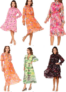 Womens Boho CottageCore Smoked Floral Midi Chiffon Summer Dress