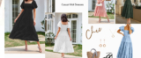 Women’s Ruffle Tiered Smocked Midi Dress