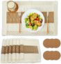 6-Count Boho Placemats + 6-Count Cork Coasters
