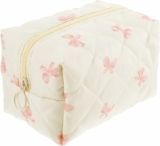 Bow  Quilted Makeup Bag