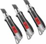 3-Pack Heavy Duty Utility Knife Retractable Box Cutter