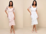 Women’s Briarwood Lace Ruffled Midi Dress