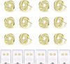 6-Pack Bridesmaid Earring I Couldn’t Tie The Knot Without You Bridesmaid Proposal Gifts (6 Pairs Stud Earrings + 6-Ct Gift Box)