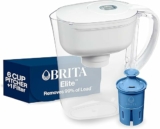 Brita Water Pitcher, Metro Elite Filter, Removes 99% of Lead, Includes 1 Filter, 6-Cup Capacity