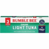 3-Count Bumble Bee Chunk Light Tuna In Water, 3 oz Cans