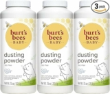3-Pack Burt’s Bees Baby Powder, Hypoallergenic Dusting Powder, Non-Irritating, Calming Skin Care, All Natural, Talc Free,7.5 Ounce