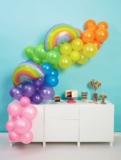 144-Pc C.R. Gibson Kailo Chic, Over the Rainbow Birthday Celebration Balloon Garland Arch Kit, 16 Foot Arch