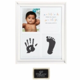 C.R. Gibson ”Your Little Hands Stole My Heart and Your Little Feet Ran Away with It” Foot Print and Hand Print Baby Photo Frame, 8.75” x 10.8”