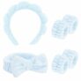 6-Pc Spa Set (Bubble Headband, Bow Headband, & 4 Wristbands Set)