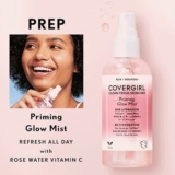 COVERGIRL Clean Fresh Skincare Priming Glow Facial Mist with Rose Water and Vitamin C, 3.3 Fl Oz