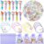24-Set  Unicorn Stationery Party Gift (Includes 4-in-1 Ballpoint Pen, Sticky Note, Sticker, & Organza Bag)