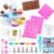 435-Pcs Cake Pop Maker Kit with 3 Silicone Mold Sets – 3 Tier Display Stand, Piping Tips and Coupler, Measuring Cup, Muffin Cupcakes, Decorating Pen, Lollipop Sticks, Candy Bags