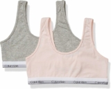 2-Pack Calvin Klein Girls’ Modern Cotton Bralette, Medium