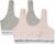 2-Pack Calvin Klein Girls’ Modern Cotton Bralette, Medium