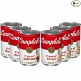 6-Pack Campbell’s Condensed Cream of Chicken and Cream of Mushroom Soup Variety Pack, 10.5 oz Can