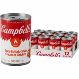 12-Pack Campbell’s Condensed Spicy Buffalo-Style Cream of Chicken Soup, 10.5 oz Can