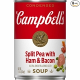 6-Pack Campbell’s Condensed Split Pea Soup With Ham and Bacon, Natural Smoke Flavoring Added, 11.5 oz Can
