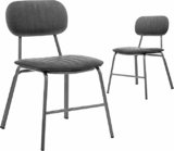 2-Pack Modern Style PU Upholstered Dining Chairs