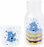 Care Bears Grumpy Bear Donut Heart Stars Boxed Glitter 18oz. Glass Water Pitcher with Cup