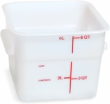 6-Pack Carlisle Squares Square Food Storage Container, 6-Qt