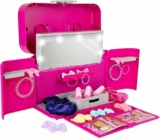 Casdon Ultimate Styling Case. Foldable Hair Styling & Accessory Case with Light-Up Mirror, Style Book, & Hair Accessories