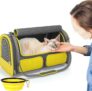 Collapsible Travel Pet Carrier with Fleece Pad