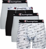 4-Pack Champion Men’s Underwear Boxer Briefs, Total Support Pouch