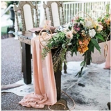 5-Pack Chiffon Table Runner Light Peach Sheer Table Runner