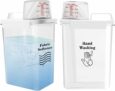 2-Pack Laundry Detergent Liquid Dispenser Container with Measuring Cup, 61oz