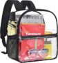 Clear Backpack Mini Small Clear Bag with Front Pocket 12x12x6