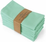 Set of 12 Cotton Linen Napkins 18×18 Inch