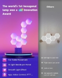 Hexagonal Smart Table Lamp with App Control & Voice Control, Compatible with Alexa & Google Assistant