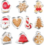 10-Count Christmas Cookie Cutter Set, 3” to 3.5″