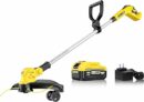 15″ Cordless Weed Wacker & Edger for Dewalt 20V Battery, 4.0Ah Battery Powered Weed Eater, Brushless Motor, Fast Charger, Electric String Trimmer, Extendable Pole (Battery Included)