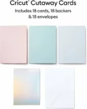 18-Count Cricut Cutaway Cards, Pastel Sampler