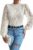 Women’s Lace Long Sleeve Waffle Knit Blouse