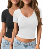 2-Pack Women’s Ribbed Basic Tee