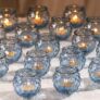 48Pcs Blue Round Candle Holders – Bulk Glass Candle Holders